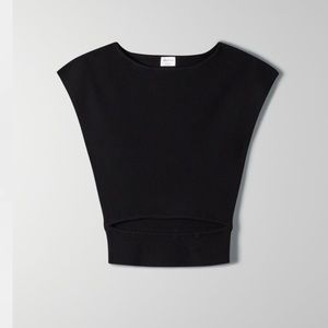 aritzia wilfred free cut out knit top